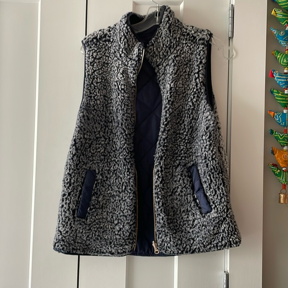 Reversible Sherpa Vest - Golden Hardware